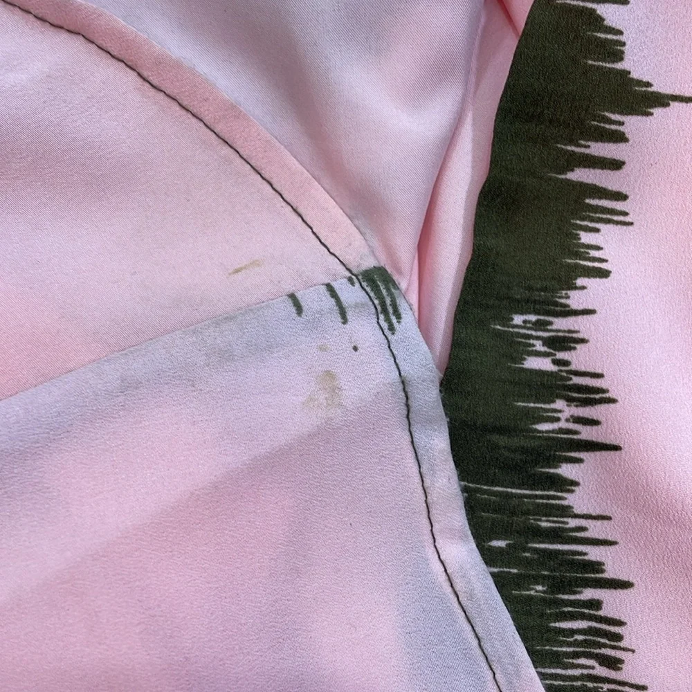 Anthropologie HUTCH Leah Pink and Green Printed Wrap Maxi Dress XXS EUC - Picture 14 of 14